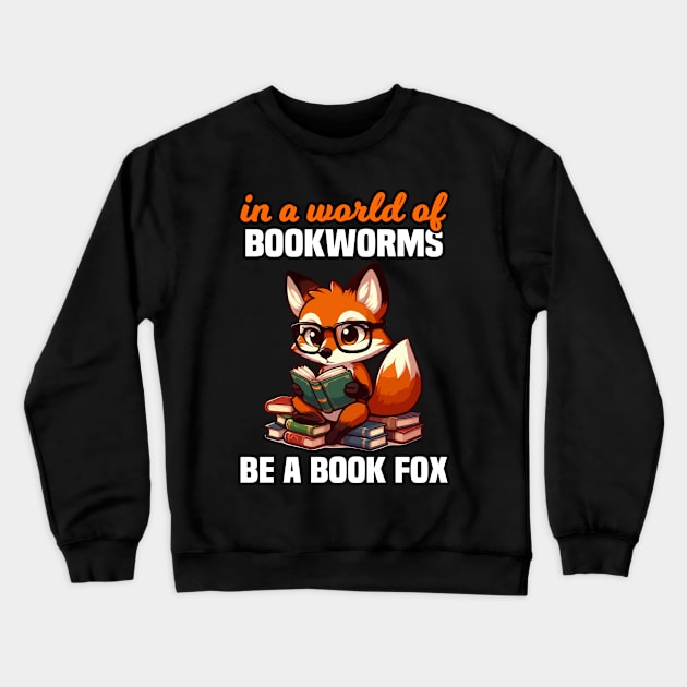 Cute Bookworm For Librarian Assistant Book Lover Crewneck Sweatshirt by MoDesigns22 